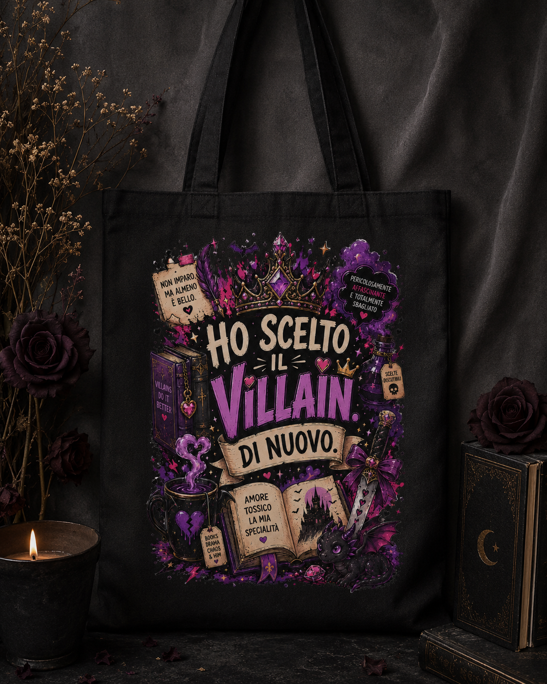 Tote bag bookish Vesperion